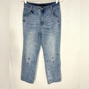 Juny wide leg high waist retro jeans size M